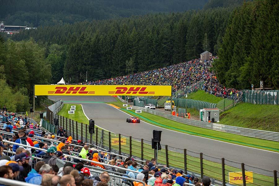 F1 Circuit Belgie met DHL sponsor