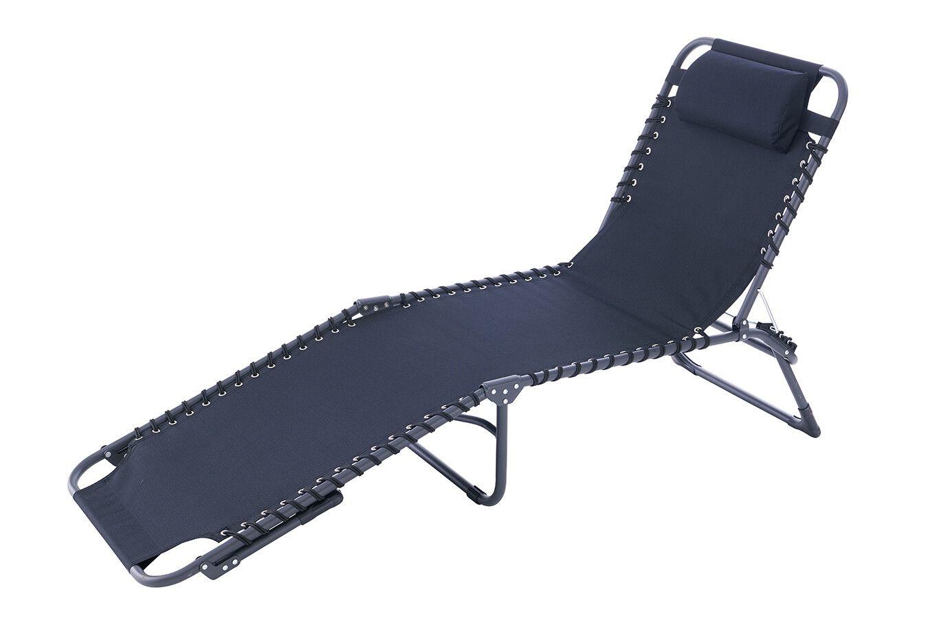 zwarte ligstoel voor buiten