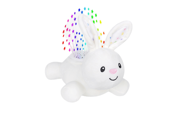 Projector konijn wit met sterrenprojectie