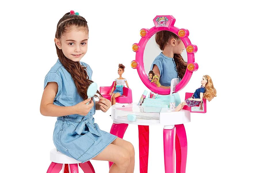 Barbie kaptafel met licht en geluid
