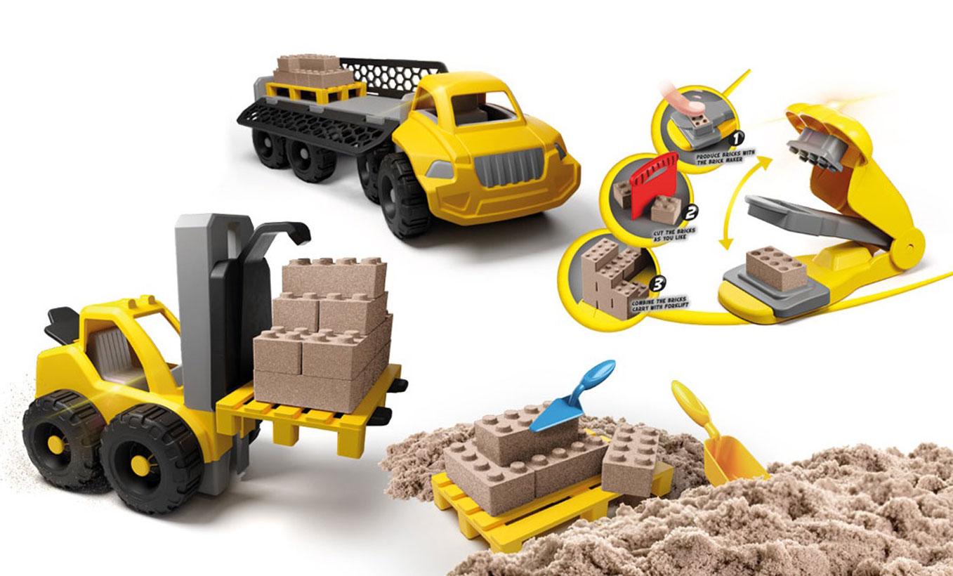 Artcraft zand speelset met 3 bouwmachines