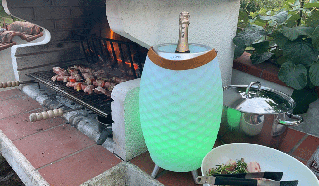 Bali XL lamp met ingebouwde speaker en wijnkoeler