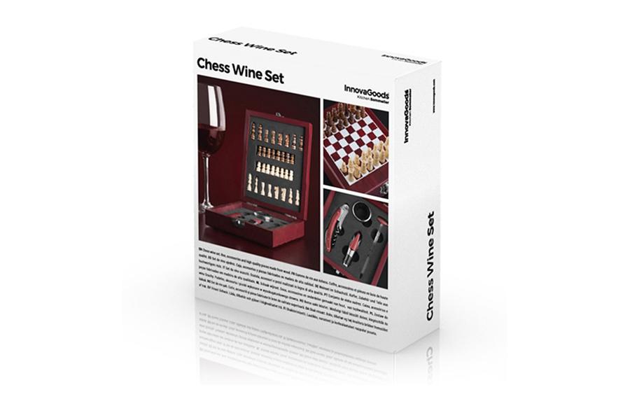 Wijn- en schaak giftset (37-delig)