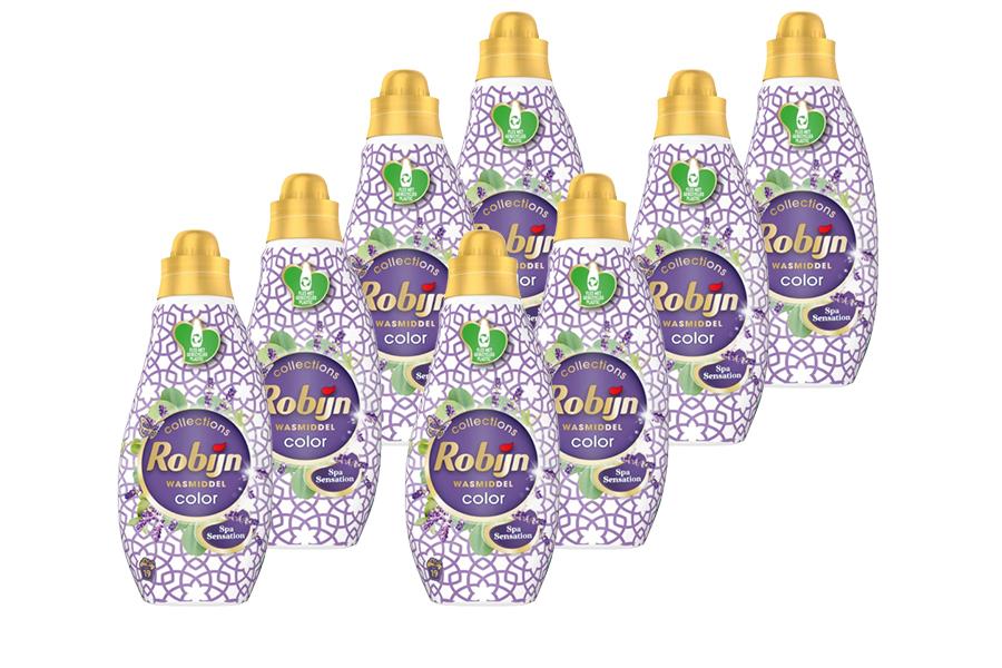 8 flessen Robijn vloeibaar wasmiddel Spa Sensation