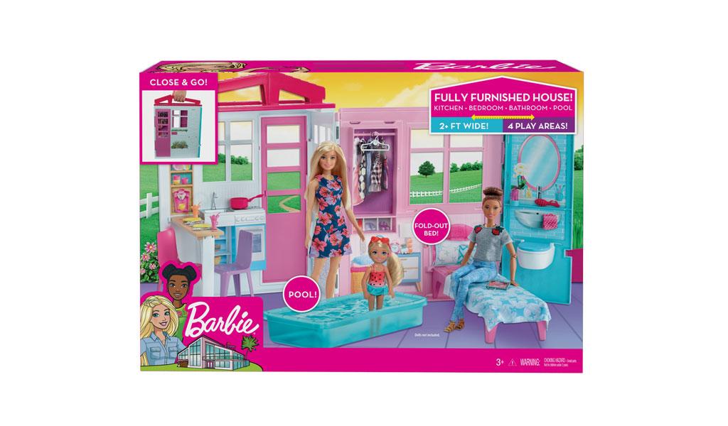Barbie vakantie huis met Barbiepop