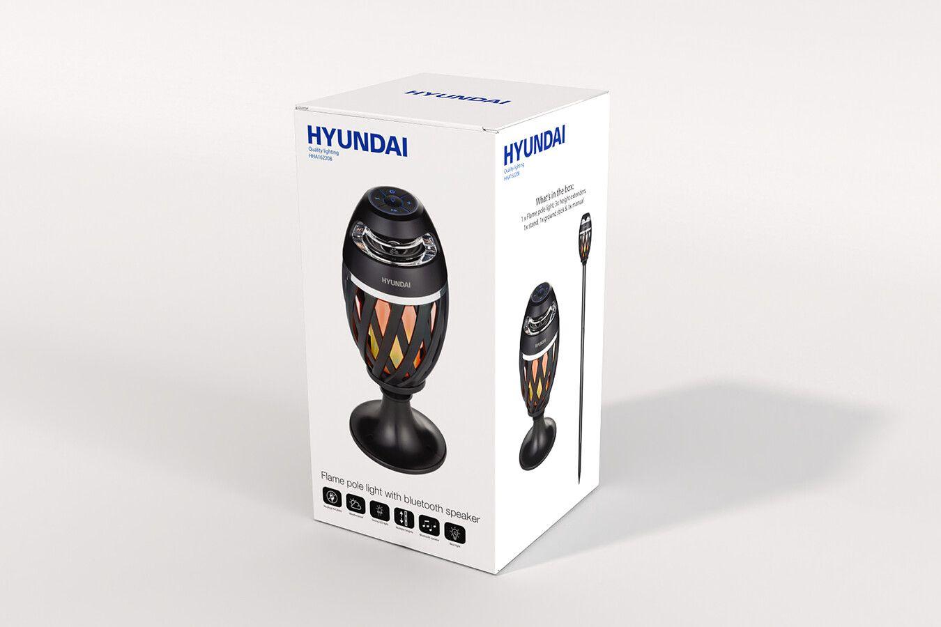 Hyundai Ledfakkel met vlameffect + bluetooth luidspreker